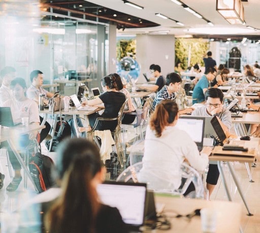 modern and healthy coworking environment in Singapore