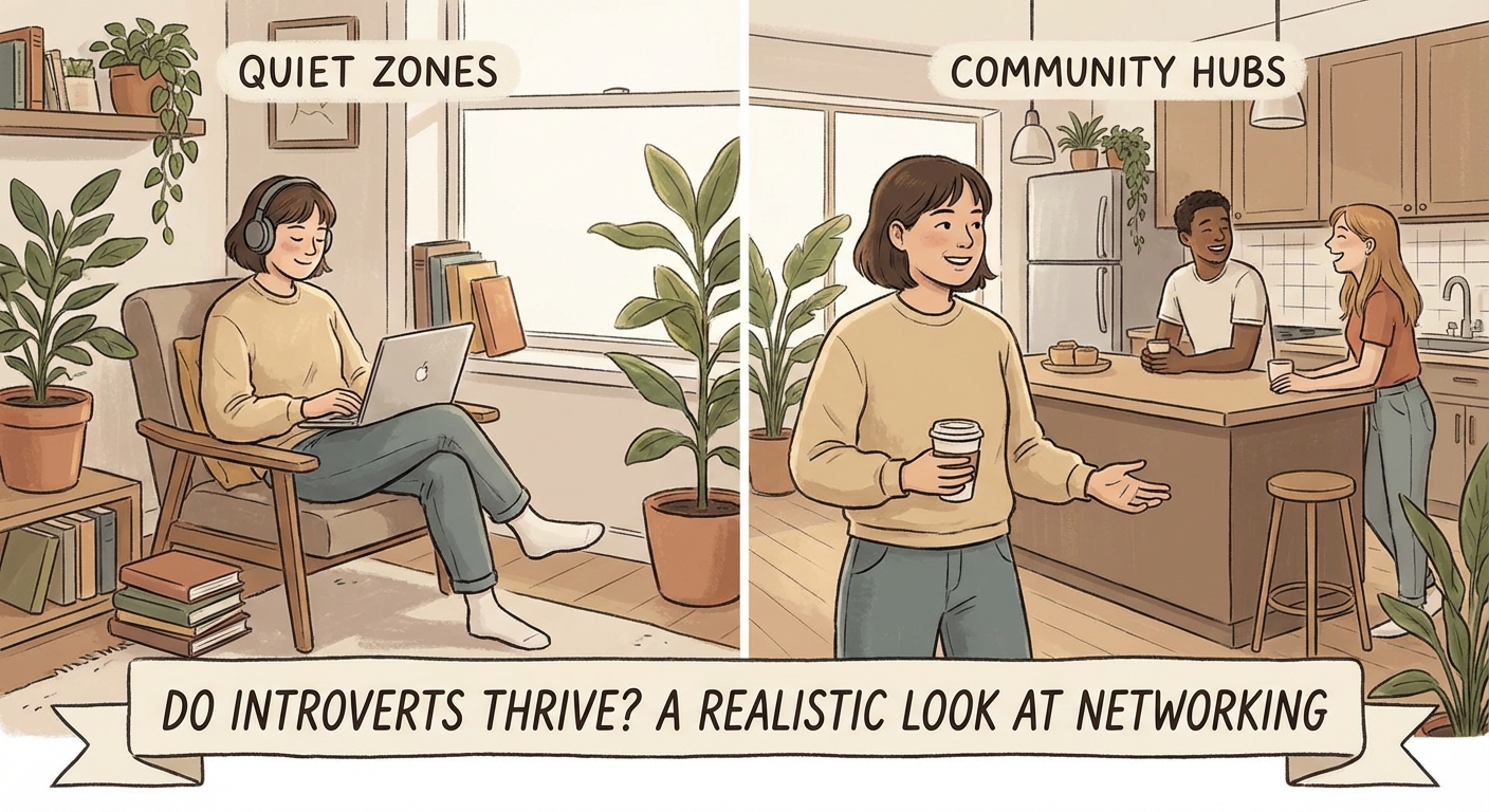 Do Introverts Thrive in Coworking Communities? A Realistic Look at Networking Expectations - Illustration 1