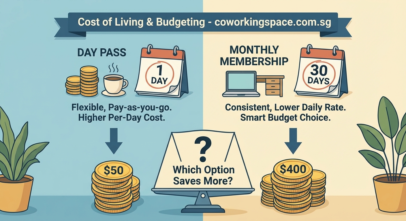 Day Pass vs Monthly Membership: Which Coworking Option Saves You More Money in Singapore? — 1