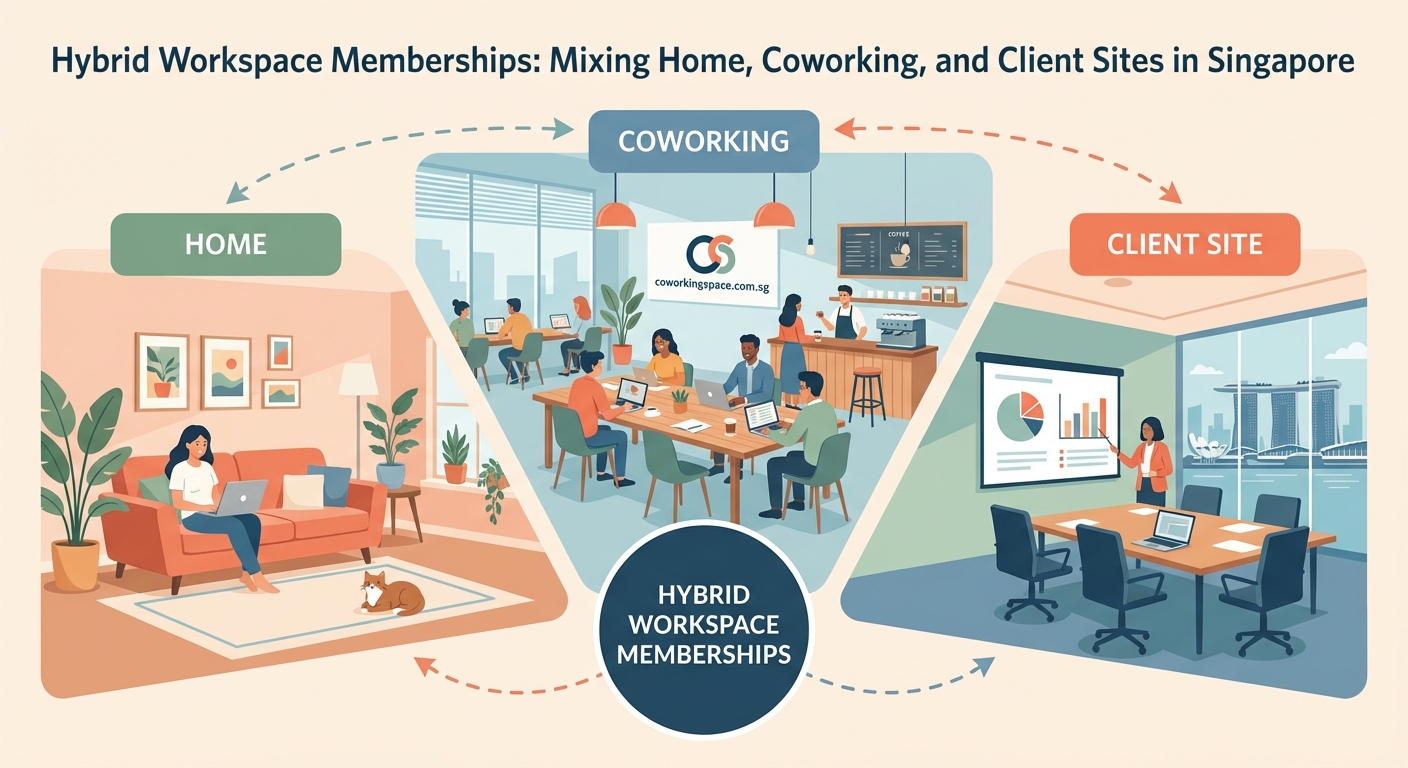 Hybrid Workspace Memberships: Mixing Home, Coworking, and Client Sites in Singapore — 1