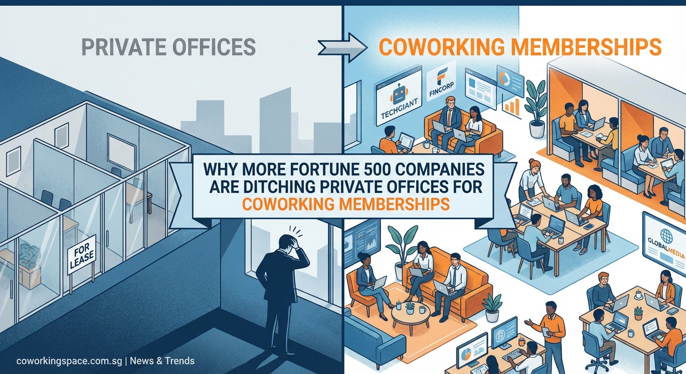 Why More Fortune 500 Companies Are Ditching Private Offices for Coworking Memberships — 2