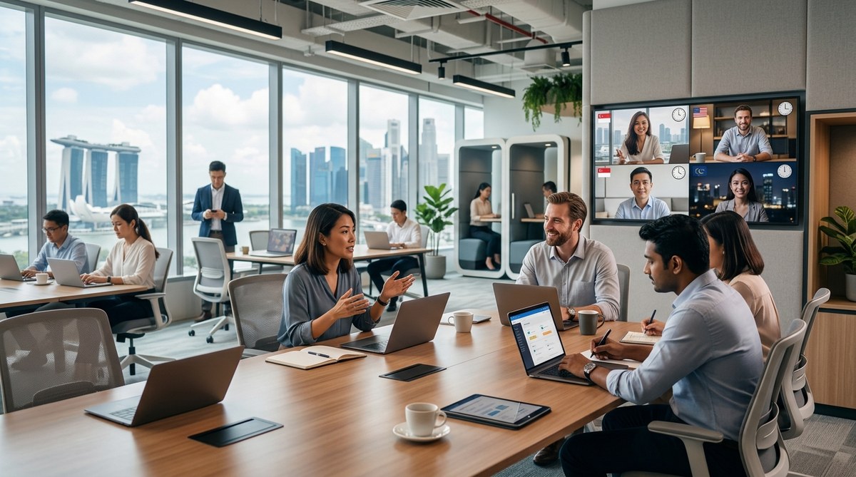 Managing Remote Teams Across Time Zones Using Singapore Coworking Hubs