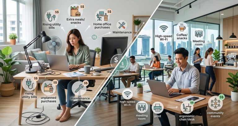 The Hidden Costs of Working From Home vs Coworking Spaces in Singapore