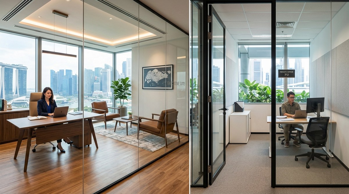 What Makes Executive Suites Different from Standard Private Offices in Singapore Coworking